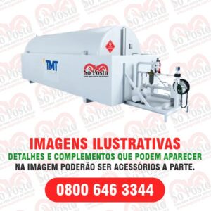 TANQUE METALICO CILINDRICO AEREO 15M3 PLENO C/BERÇO CONF NORMA 15461 C/BOCA DE VISITA CHAPA 4,25MM