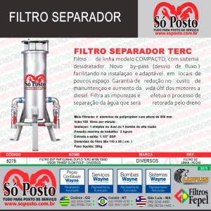 FILTRO SEPARADOR MOD: TERC -  M150S
