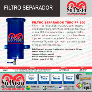FILTRO SEPARADOR MOD: TERC -  FP 800