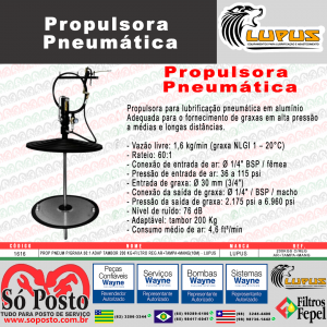 PROP PNEUM P/GRAXA 50:1 ADAP TAMBOR 200 KG+FILTRO REG AR+TAMPA+MANG(10M)    9026-G7