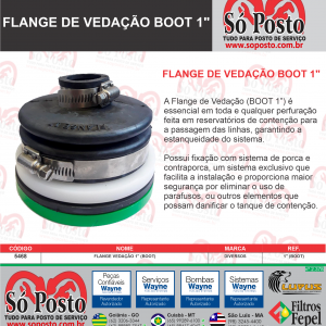 FLANGE VED (BOOT) PE BORRACHA NITRIL P/ TUBO PEAD 1" - DIVERSOS