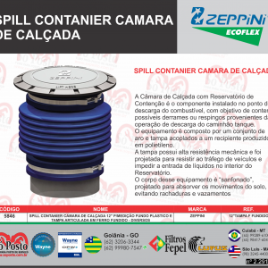 SPILL CONTANIER CAMARA DE CALÇADA 12" P/MEDIÇÃO FUNDO PLASTICO E TAMPA ARTICULADA EM FERRO FUNDIDO