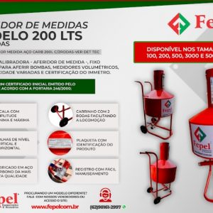 AFERIDOR DE MEDIDA MODELO 200 LTS COM DUAS RODAS