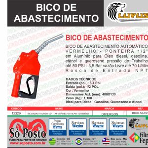 BICO ABAST AUTOM 3/4" X 50 L/MIN X PONT FINA 11/A-VERMELHO - DIVERSOS