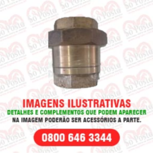 UNIAO CHECK VALV SIMPLES S/UNIÃO (VALV LINHA VERTICAL) C/VEDAÇÃO SIMPLES LATÃO/BRONZE DE 1.1/2" S/MOLA
