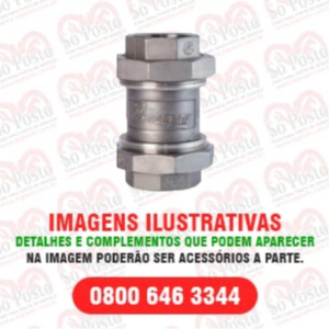 UNIAO CHECK VALV DUPLA UNIÃO C/VEDAÇÃO DUPLA LATÃO/BRONZE DE 1 1/2" S/MOLA