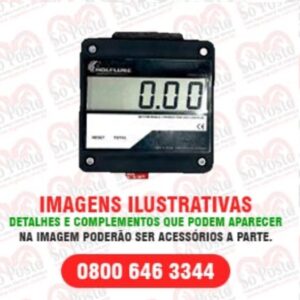 MEDIDOR DIGITAL PARA OLEO DIESEL + LUBRIFICANTE - E.S.F.1.1/2" X 150LPM EM ALUMINIO ENGRENAGENS OVAIS- LUPUS