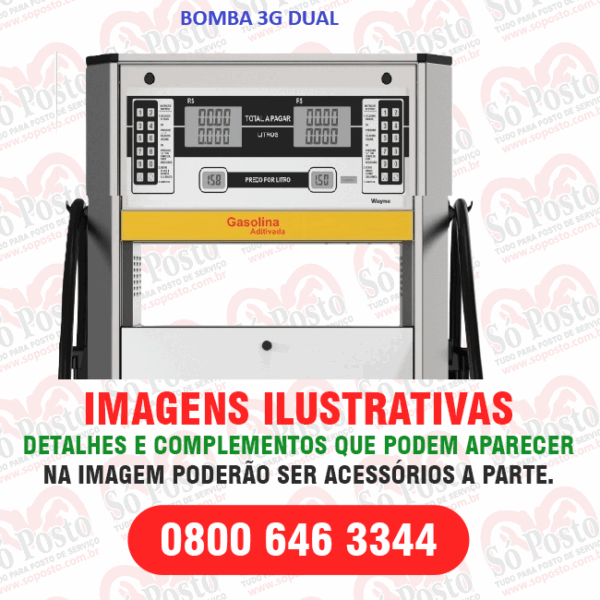 BOMBA ABAST DUAL P/POSTO COMB MARCA WAYNE 3G/CENTURY MANG BAIXA 2 BICOS 1 PRODUTO 2 ABAST SIMULTANEOS