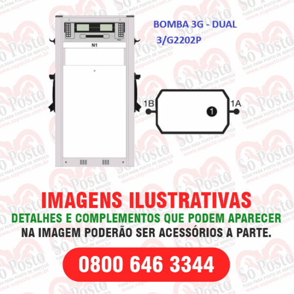 BOMBA ABAST DUAL P/POSTO COMB MARCA WAYNE 3G/CENTURY MANG BAIXA 2 BICOS 1 PRODUTO 2 ABAST SIMULTANEOS - Image 2