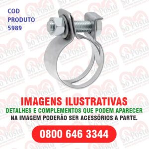 ABRACADEIRA REFORÇADA AÇO CARB ZINCADA FITA 2,8MM X # 2MM X 1'' (29 A 32)