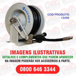 CARRETEL RETRATIL (AUTOM) SIMPLES P/MANG ARLA CAPAC P/ ATE 15 MTS MANG 3/4" C/MANGUEIRA - BREMEN