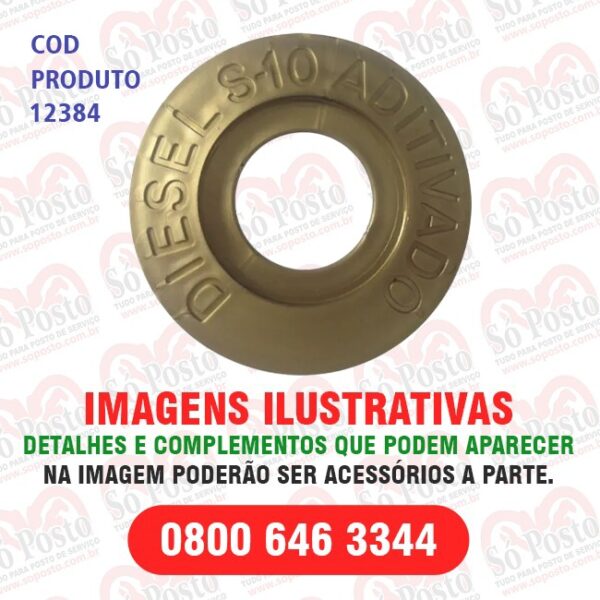 IDENTIFICADOR TANQUE PRODUTO DIESEL-10 ADIT DOURADO PVC