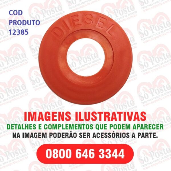 IDENTIFICADOR TANQUE PRODUTO DIESEL LARANJA PVC