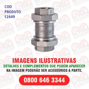 UNIAO CHECK VALV DUPLA UNIÃO 1.1/2'' x 1.1/2'' BOMBA INOX DIVERSOS