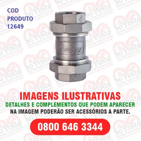 UNIAO CHECK VALV DUPLA UNIÃO 1.1/2'' x 1.1/2'' BOMBA INOX DIVERSOS