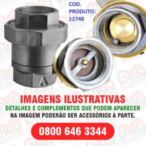 UNIAO CHECK VALV SIMPLES 1.1/2'' x 1.1/2'' ALUMINIO - DIVERSOS
