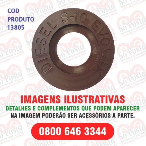 IDENTIFICADOR TANQUE PRODUTO  DIESEL S-10  EVOLUX MARROM PVC