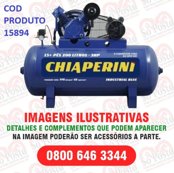 COMPRESSOR DE AR ALTA PRESSAO LINHA BLUE(AZUL) 20PCM-PSI 200 LITROS APV C/MOTOR TRIFASICO