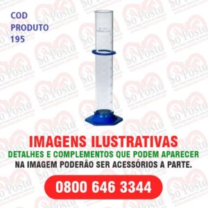 PROVETA GRADUADA VIDRO 1.000ML C/BASE POLI S/TAMPA