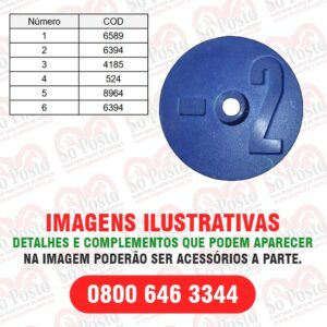 IDENTIFICADOR TANQUE NUMERO 5 COR AZUL  PVC