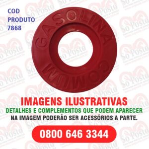 IDENTIFICADOR TANQUE PRODUTO GASOLINA COMUM VERMELHO SHELL PVC