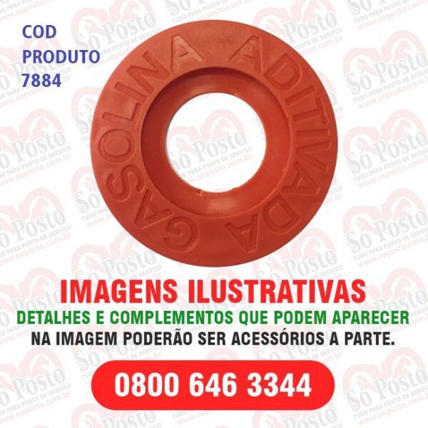 IDENTIFICADOR TANQUE PRODUTO GASOLINA F1 MASTER LARANJA PVC