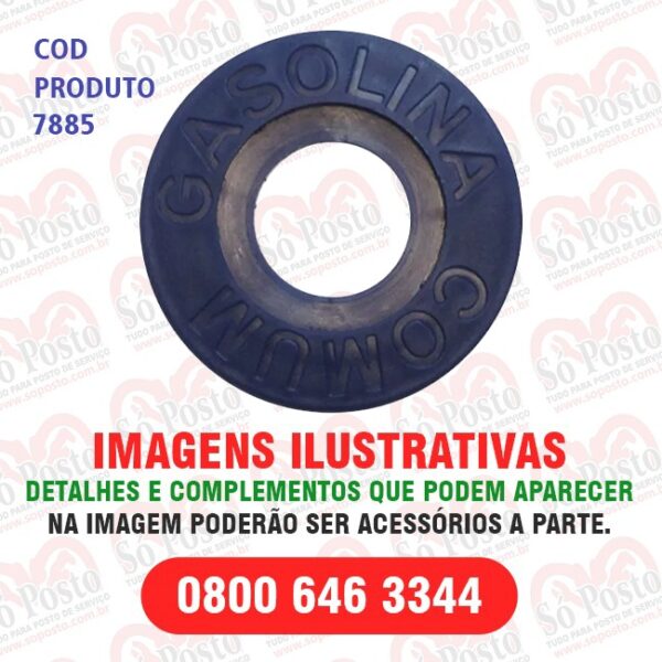 IDENTIFICADOR TANQUE PRODUTO GASOLINA COMUM AZUL ESCURO PVC
