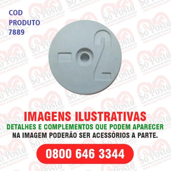 IDENTIFICADOR TANQUE NUMERO 2 COR BRANCO PVC