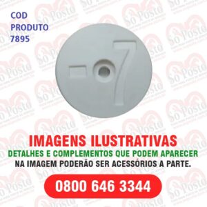 IDENTIFICADOR TANQUE NUMERO 7 COR BRANCO PVC