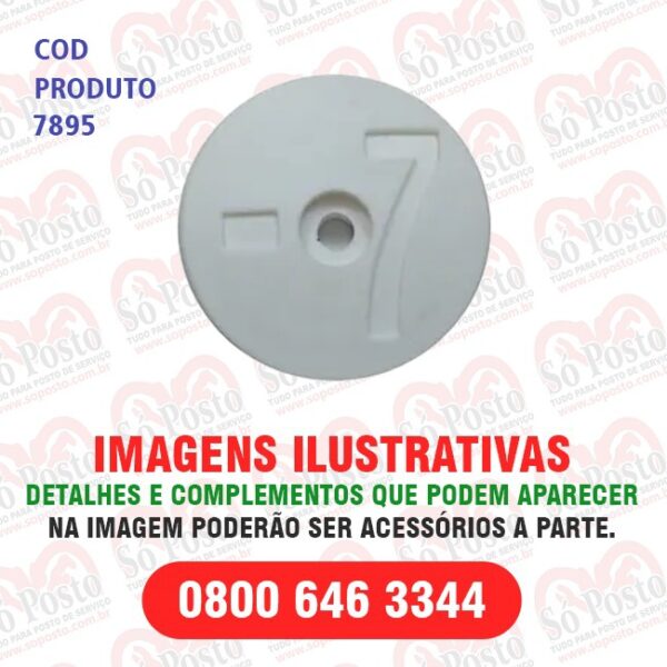 IDENTIFICADOR TANQUE NUMERO 7 COR BRANCO PVC