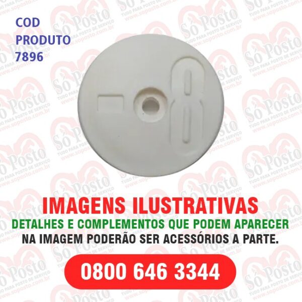 IDENTIFICADOR TANQUE NUMERO 8 COR BRANCO PVC