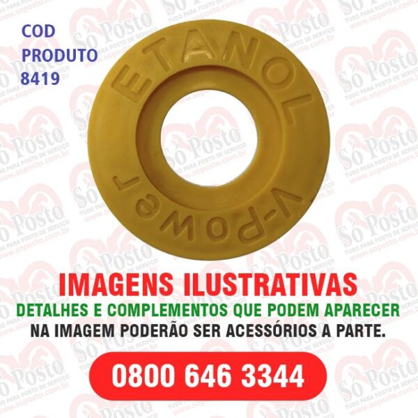 IDENTIFICADOR TANQUE PRODUTO  ETANOL V- POWER AMARELO PVC
