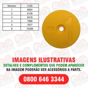 IDENTIFICADOR TANQUE NUMERO 5 COR AMARELO  PVC