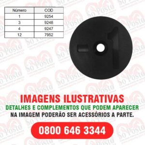 IDENTIFICADOR TANQUE NUMERO 1 COR PRETO PVC