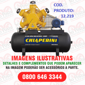 COMPRESSOR DE AR ALTA PRESSÃO 60PCM X 360LT RESERVAT MOTOR TRIF 15 HP