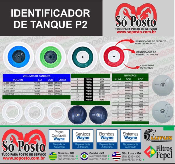 IDENTIFICADOR TANQUE PRODUTO  DIESEL S-10  EVOLUX MARROM PVC - Imagem 2