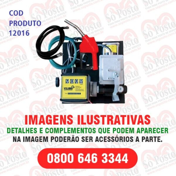 BOMBA TRANSF BATERIA 12V+ C/MEDIDOR MEC 4D GASOLINA 40LPM+MANG BICO  AUTOM - VILUBRI