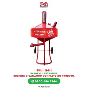 AFERIDOR MEDIDAS 100 LITROS AÇO CARBONO C/DUAS RODAS - FEPEL