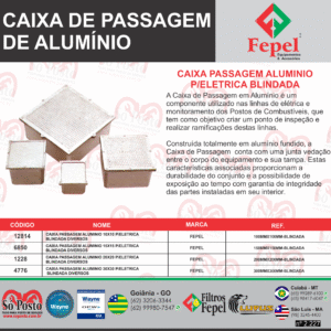 CAIXA PASSAGEM ALUMINIO 10X10 P/ELETRICA BLINDADA DIVERSOS 100MMX100MM - BLINDADA