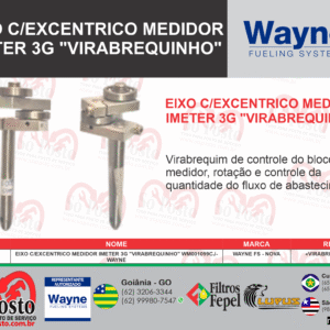 EIXO COM EXCENTRICO MEDIDOR IMETER 3G VIRABREQUINHO