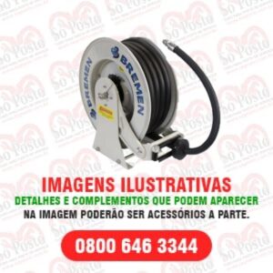 CARRETEL RETRATIL 1'' P/ DIESEL P/ MANG 15M CINZA - BREMEN