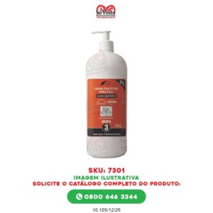 CREME PROT P/PELE(MAOS) LUVA QUIM PROTET PELE GRUP 3 X 1.000 GRAMAS C/APLICADOR