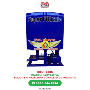 FILTRO PRENSA MOD URBANO DUPLO III VZ-4.800/6.000DLPH AÇO CARBONO C/RESERV 100/300LT TRIFASICO 380V C/RET AUTO(S/R