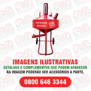 AFERIDOR MEDIDAS 100 LITROS AÇO CARBONO C/DUAS RODAS - FEPEL