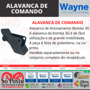ALAVANCA DE COMANDO DO RECEPTACULO 000-46443CJ - WAYNE