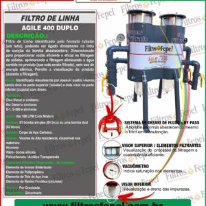 FILTRO DE LINHA AGILE 400 DUPLO