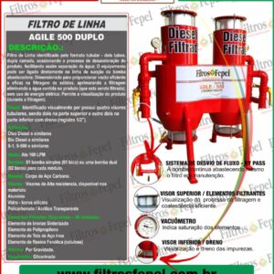 FILTRO DE LINHA AGILE 500 DUPLO