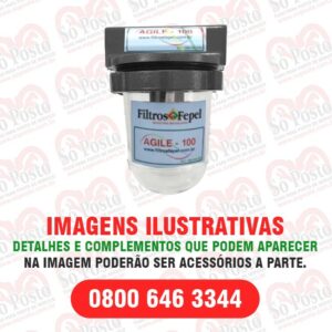 FILTRO SEP PART(LINHA) SIMPLES AGILE-100-I VISOR TRANSP - 80LPM-ELEM TELA INOX