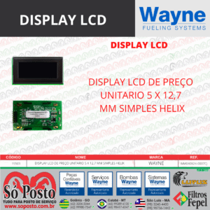 DISPLAY LCD DE PREÇO UNITARIO 5 X 12,7 MM SIMPLES HELIX WAYNE WM040824-0007CJ