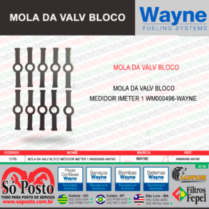 MOLA DA VALV BLOCO MEDIDOR IMETER 1 WM000496-WAYNE
